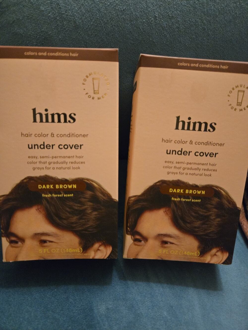 Hims Hair Color & Conditioner Under Cover Dark Brown 5oz Lot Of 2 New Boxes
